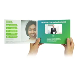 Custom TFT 5 Inch Screen LCD Video Greeting Business Card Video Mailer