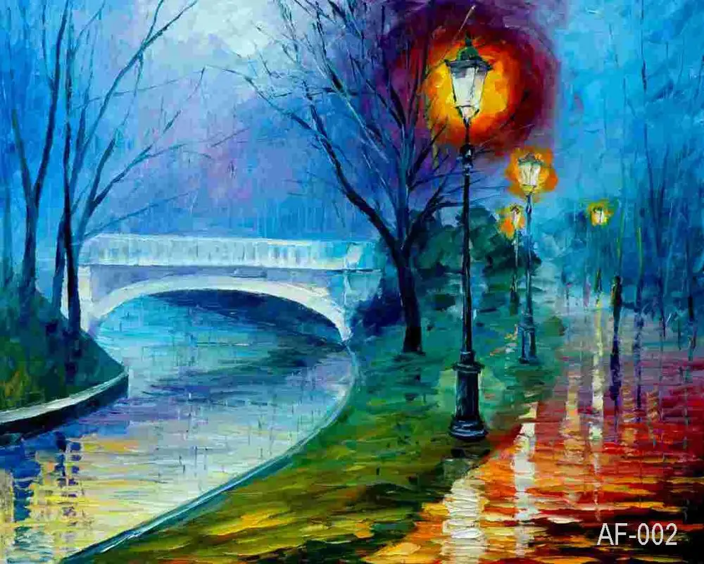 
Home Wall Decoration Venice Landscape Art Oil Painting Canvas Wall Hanging Decor Artworks 