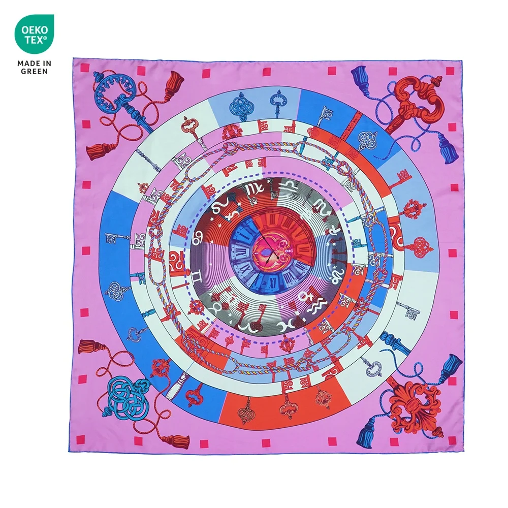 Factory Wholesale Custom Logo 100% Mulberry Organic Silk Printed Head Scarf Wrap Silk Scarf For Women