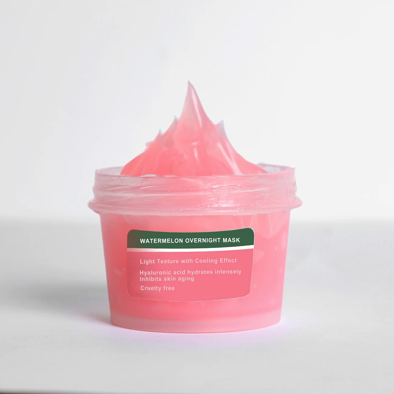 100% Vegan Hyaluronic Acid Hydrating Gel Mask Anti-Aging Pore Refining Watermelon Whitening Overnight Facial Mask