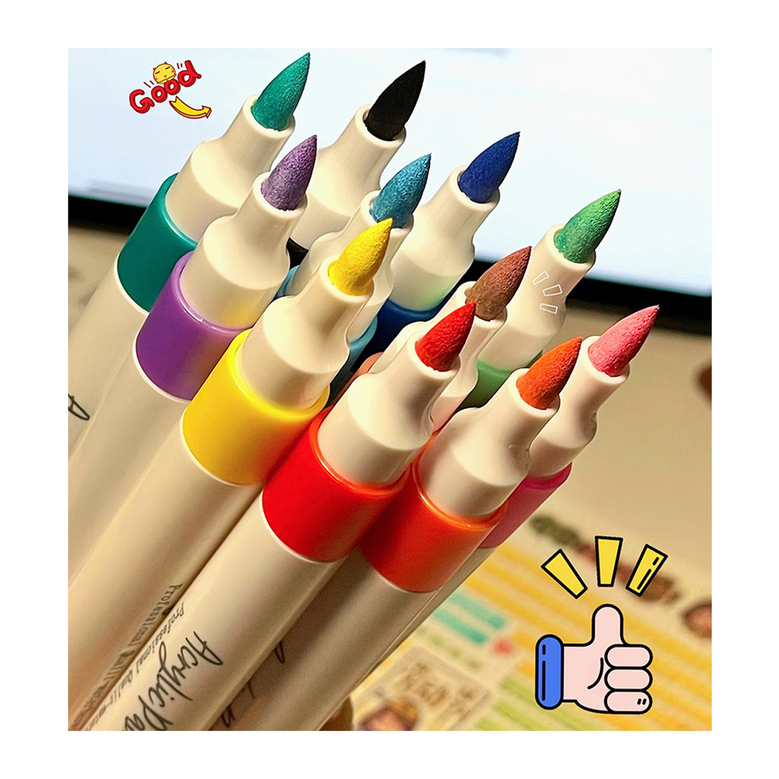 stationery items wholesale cheap paint colors wood doors 80 pcs markers acrylic pen soft nib fabric non toxic markers for skin