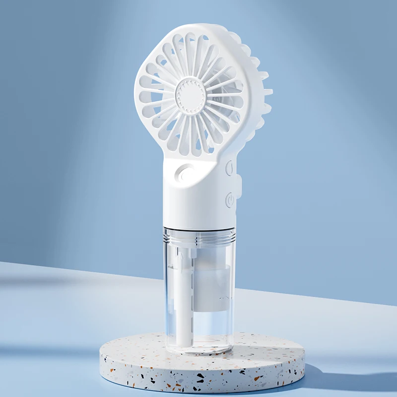 Hot Sale Hand Held Usb Rechargeable Water Portable Mist Fan With Spray
