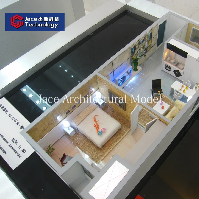 
2021 best modern 1/20 scale model interior model for real estate display wholesale 