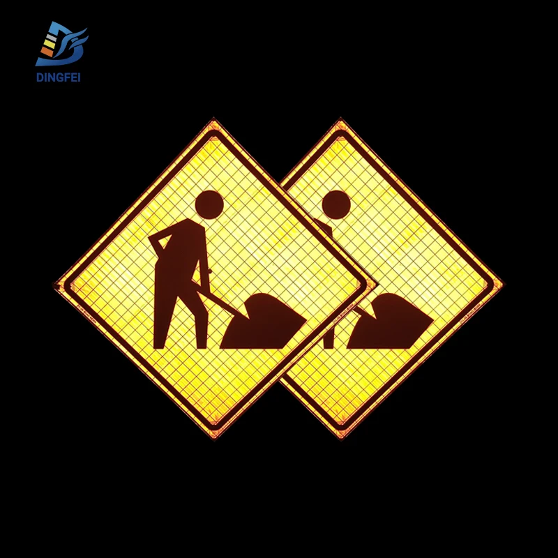 TC-2B MUTCD Construction Temporary Road Work Road Work Short Duration High Intensity Vinyl Reflective Roll Up Traffic Signs