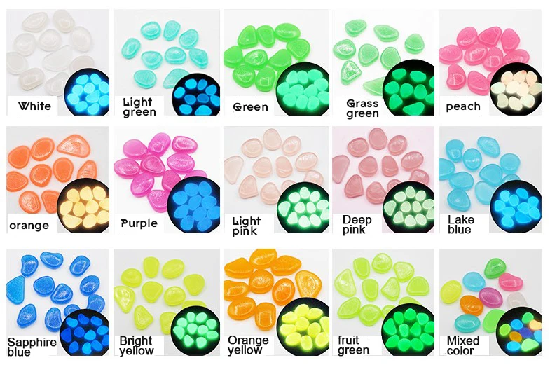 glow in the dark garden pebbles