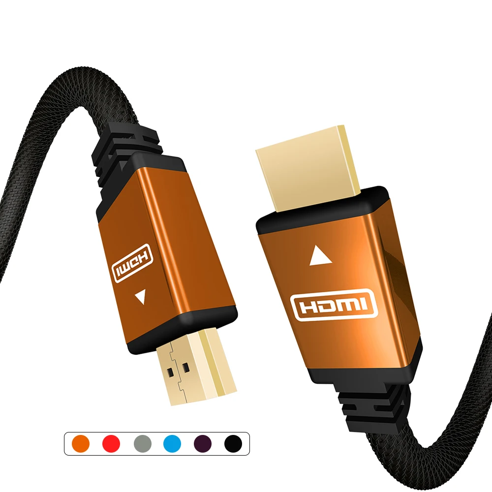 2023 2.0 4K 256 Hz eARC Gold Plated Metal HDMI Cable 3K 4D 1080p 2160p HDTV HDMI Cable