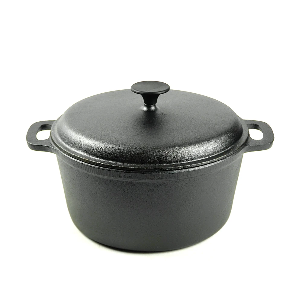 7 Litre 27.5 cm Big Size Best Stainless Steel Pre-Seasoned Dutch Oven Cooking Set Vintage Style Iron Dutch Oven and Slow Cooker