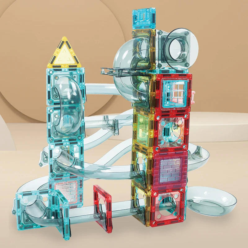 Children Games Magnetic Marble Roller Blocks