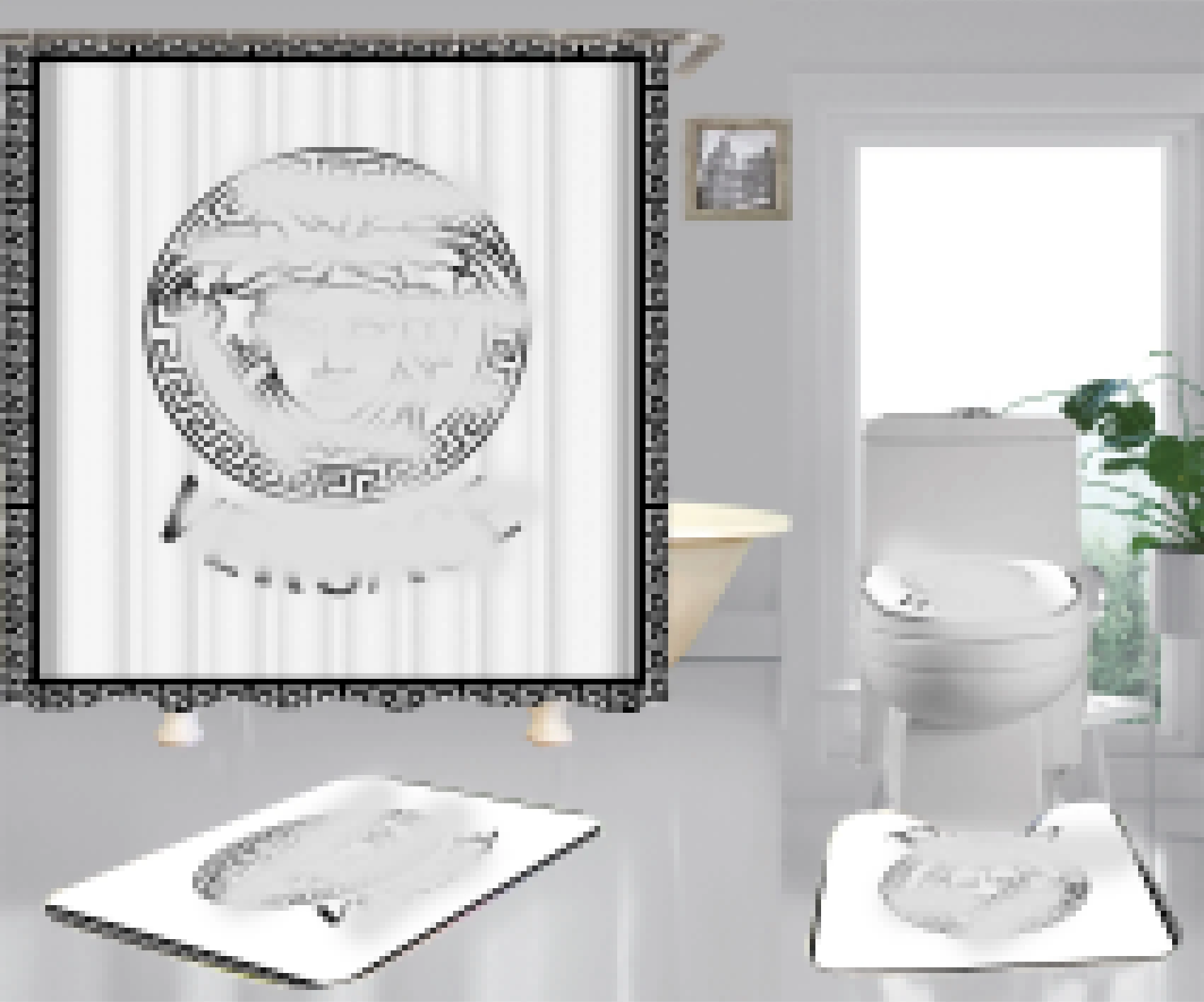 Brand Logo Shower Curtain Famous Fashion Unisex Designers Rug Cortina De Ducha Curtains For Bathroom sets designer