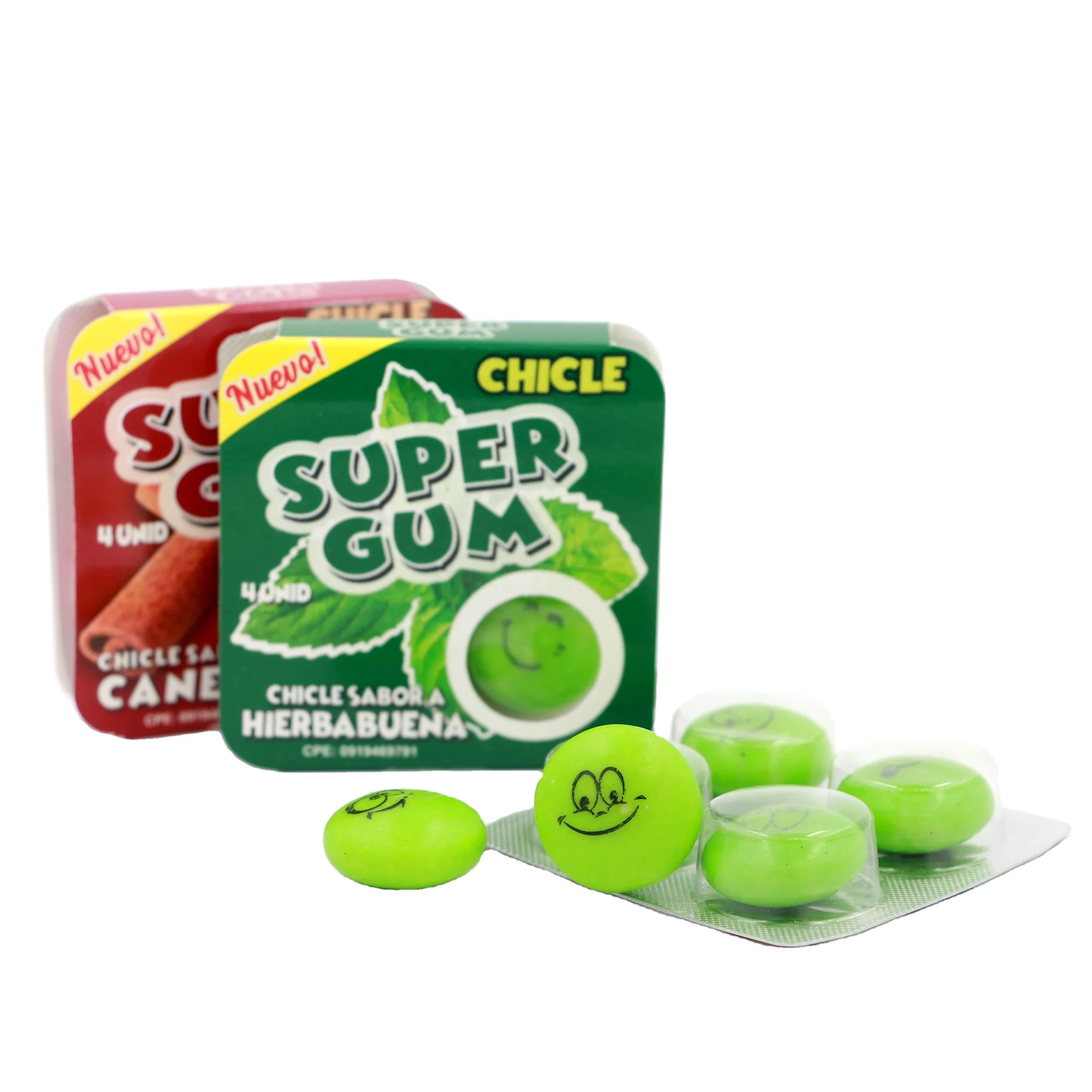 Wholesale Halal 30pcs Boxed Ball Print Smiley Fruit Flavored Bubble Gum with Filling Jam