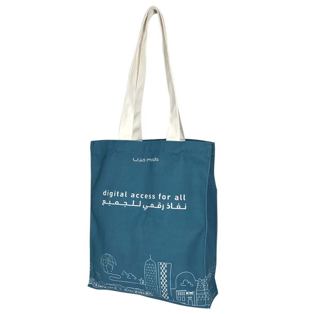 High Quality Customised Print 100% Cotton Canvas Large Bulk Shopping Tote Bag With Logo