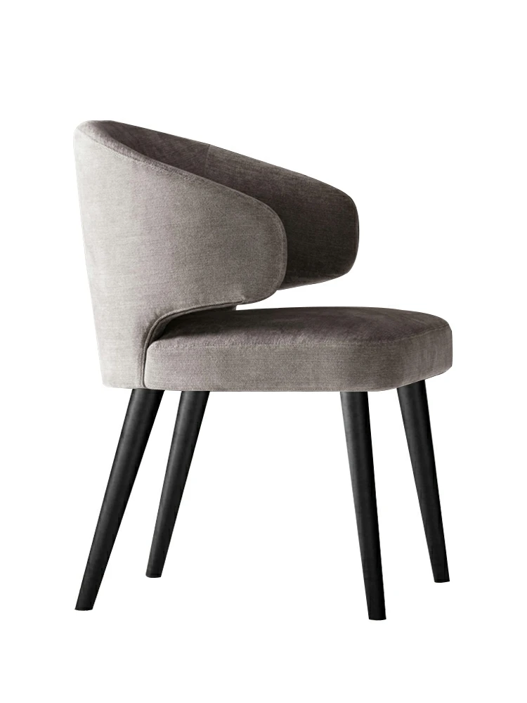 Italian Designs  Hot Sale Luxury Modern Style PU or Fabric Solid Wood Legs Hotel Dinning Room Restaurant Dinning Chair