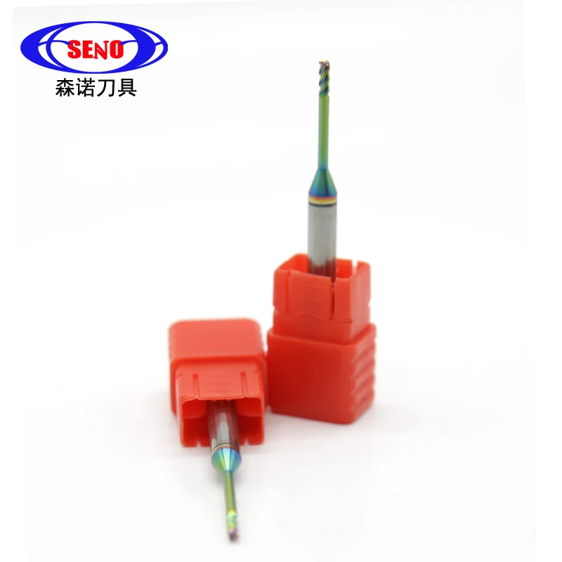 End Mill for steel 10Pcs Titanium Coat End Mill Micro End Mill Engraving Bits CNC Router Bits for Dremel Rotary Tools