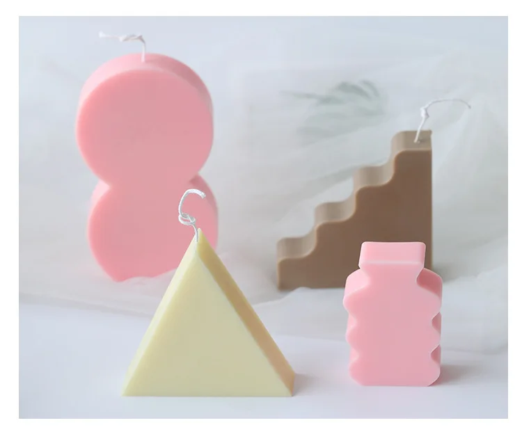 
13 styles Creative geometry Candle Silicone Mold for beewax Aromatherapy candle mold Aroma Candle mould 