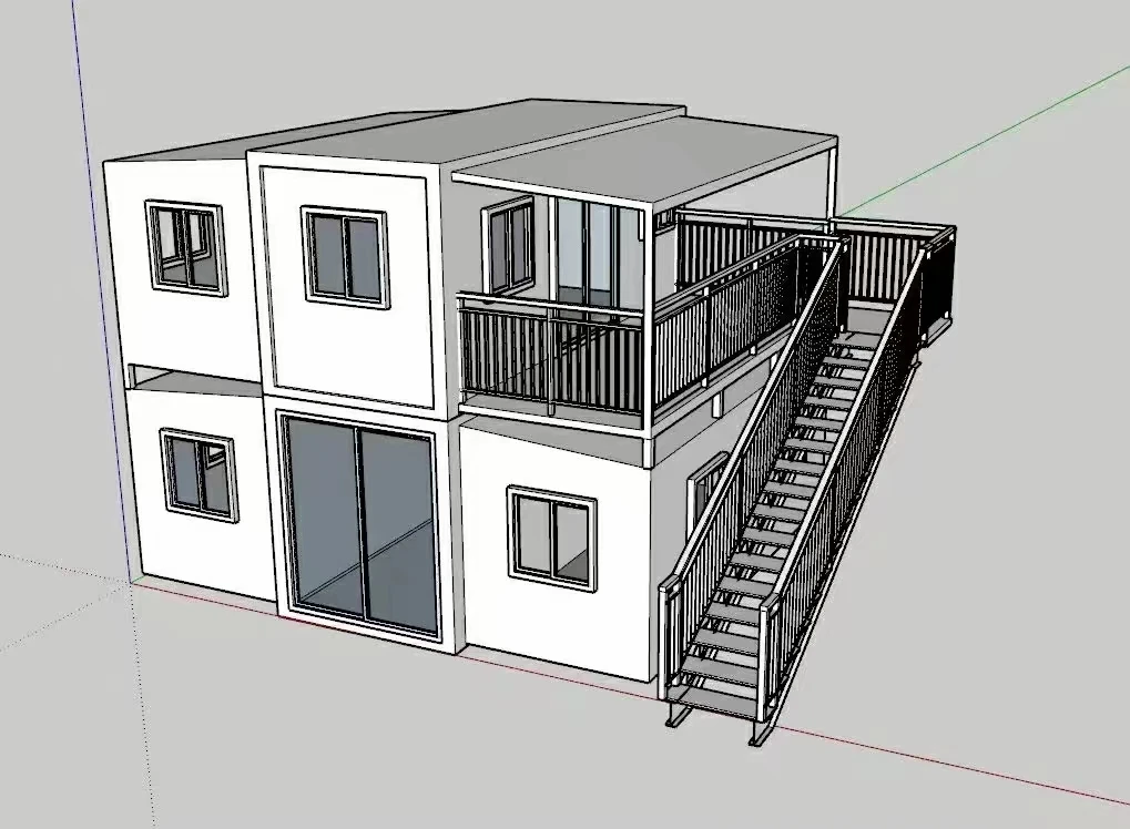 2024 Low Price Modular house Prefabricated 20ft flat-pack prefab container house toilet container home
