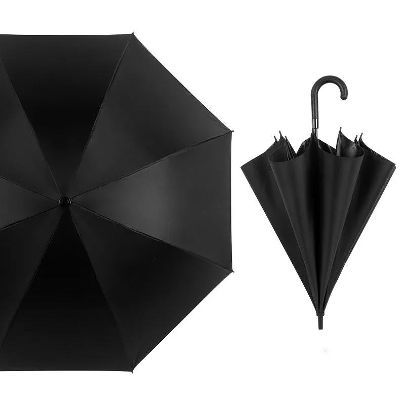 wholesale factory logo design black activising umbrella digital printing custom straight umbrella for business activity
