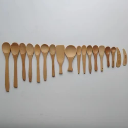 Wholesale Custom Bamboo Wooden Mini Small Large Coffee Tea Honey Dinning Spoon With Logo