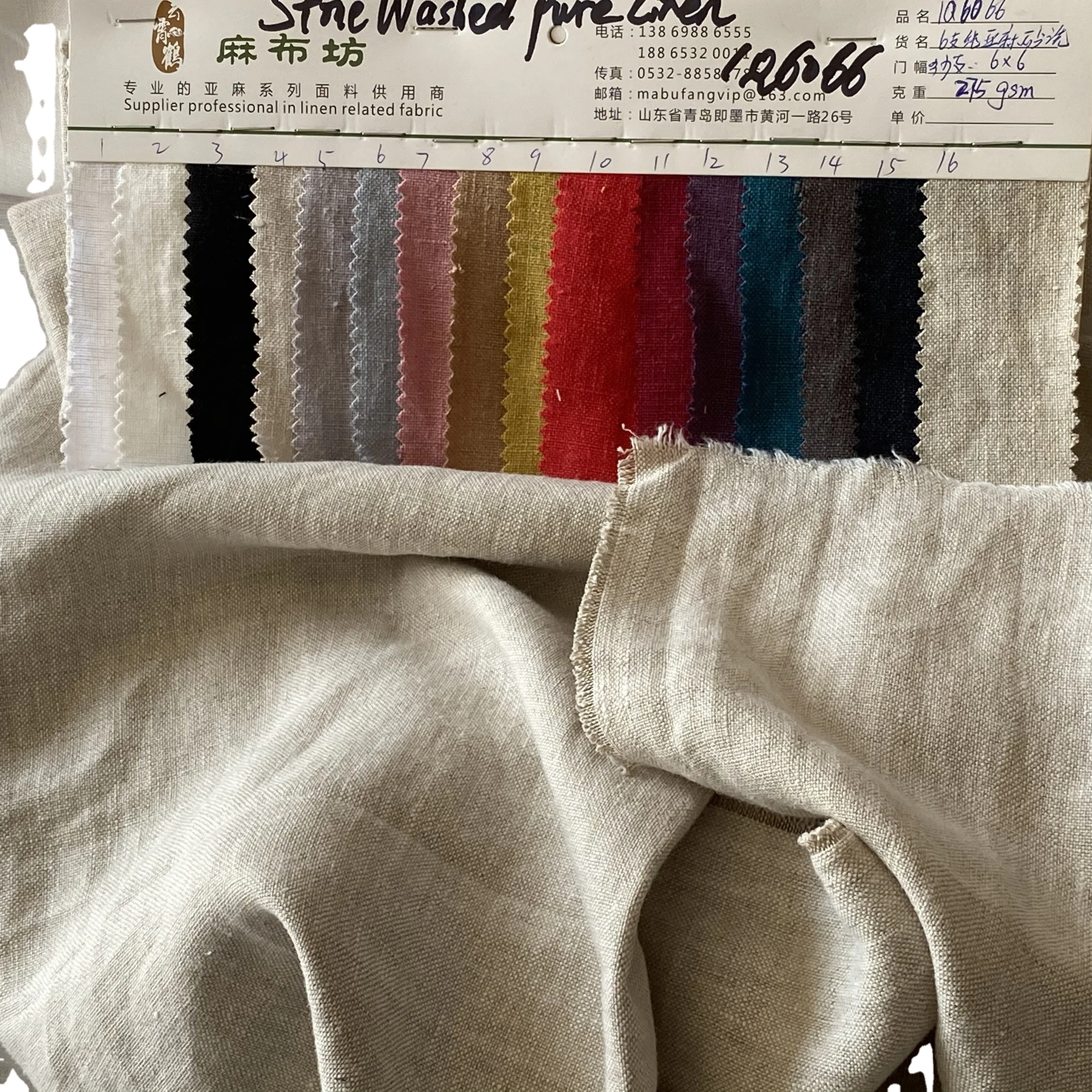 Модная гладкая окрашенная чистая льняная ткань с натуральным камнем для текстиля, в наличии