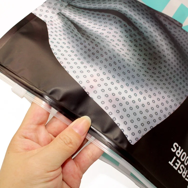 Custom resealable laundry detergent packaging bag with slider ziplock stand up bag K bottom wholesale