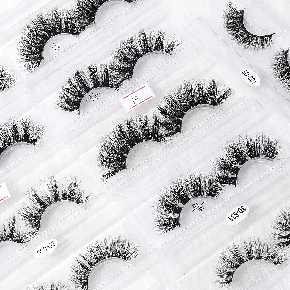 full russian strip pre made natural Lash Extension Vendor Luxury Eyelashes Real Mink Eyelashes Bulk Wispy Eye Lashes Set