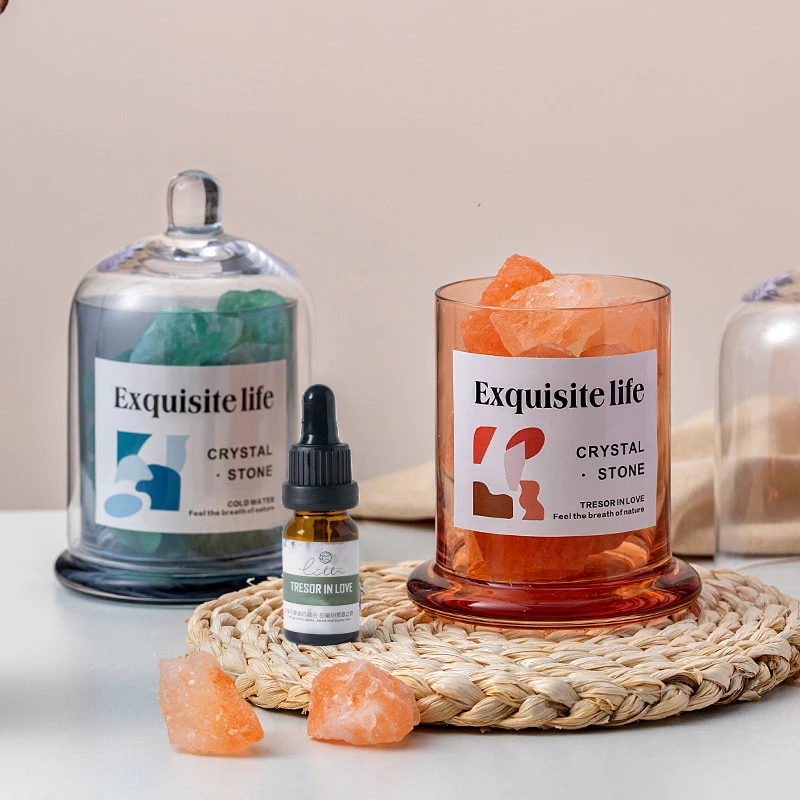 M&Scent Rose Essential Oil Crystal Stone Aroma Diffuser Set