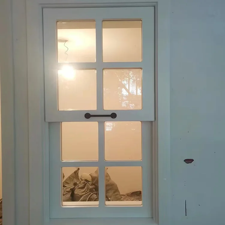 High Quality Double Lowe Glass UPVC Windows Grill Energy-Saving Single Hung Window