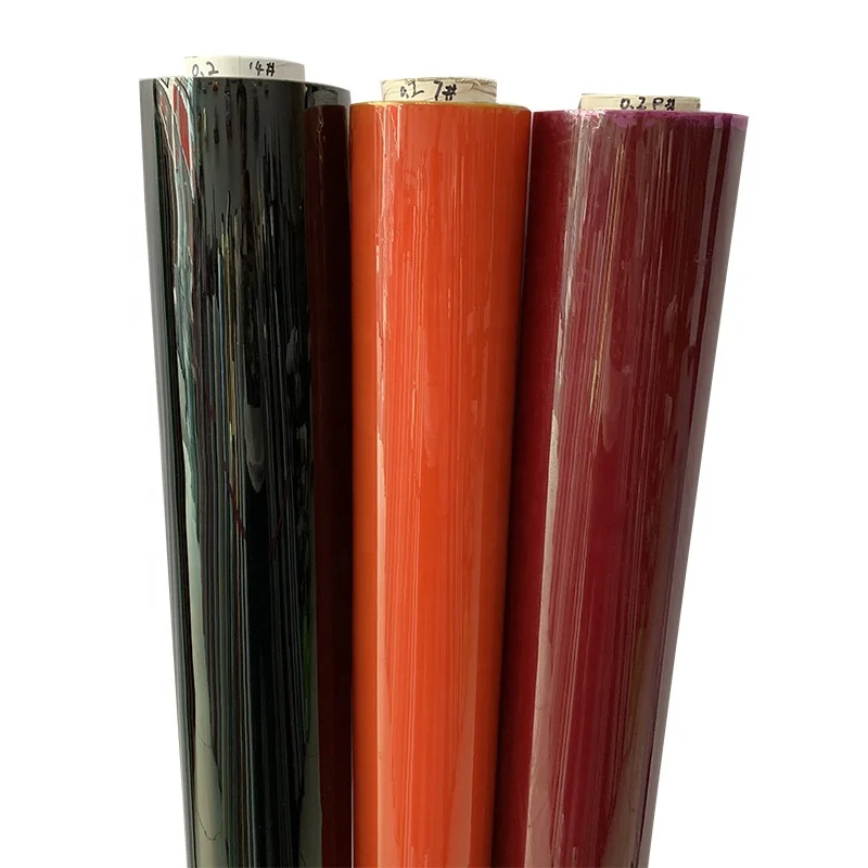 0.2mm colored transparent PVC film handbags custom PVC film handbag fabric wholesale