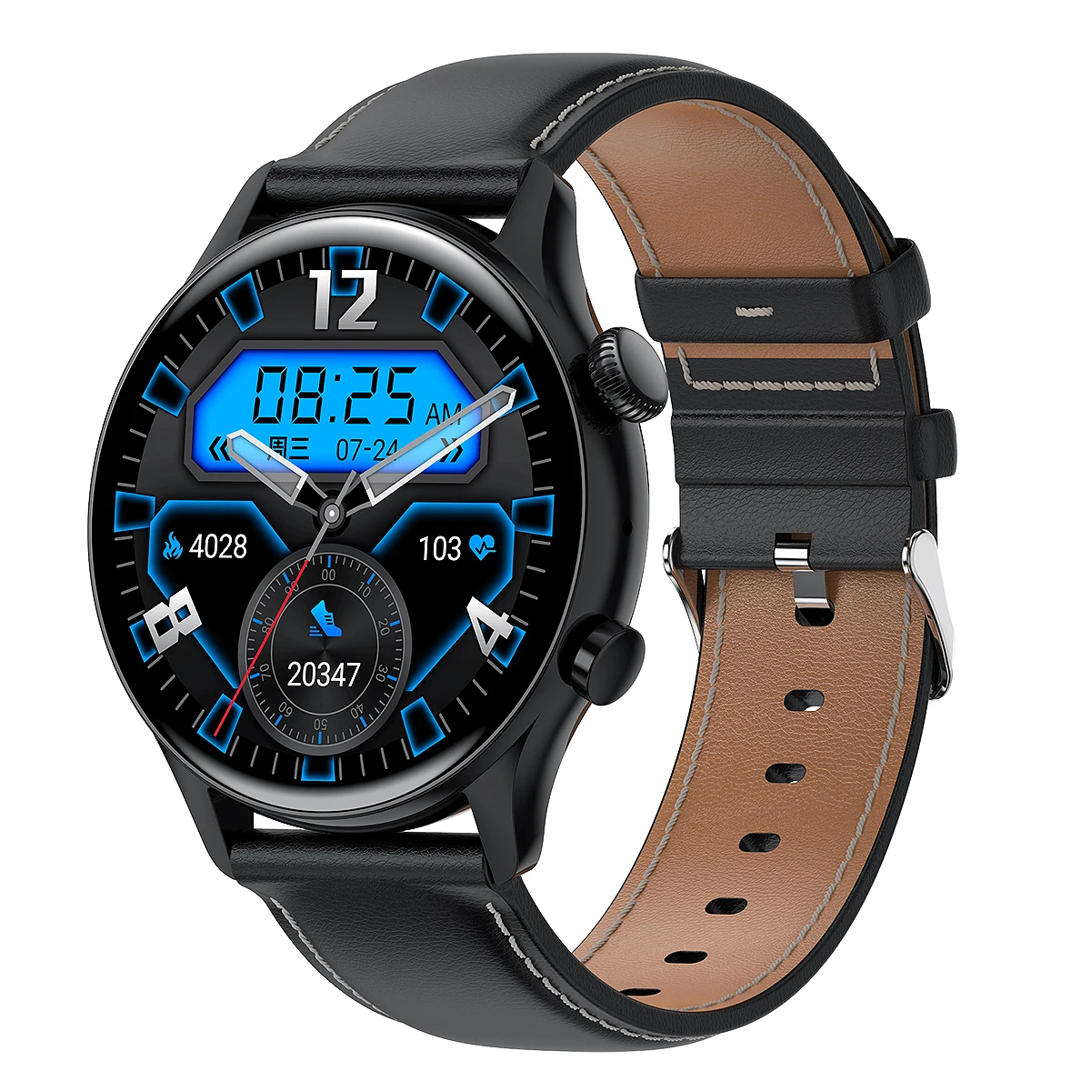 Steel Band Smart Watch Men Heart Rate Blood Pressure Monitor Sport Fitness Tracker Waterproof Smart Watch