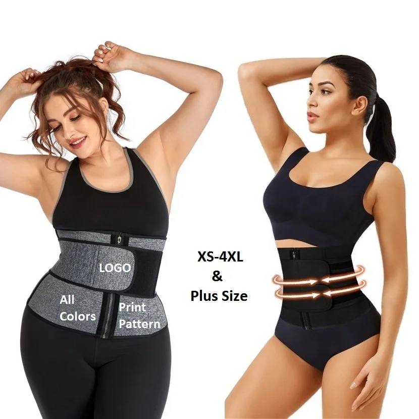 
Wholesale Private Label Custom Logo Double Strap Shaper Neoprene Belt Slimming Women Waist Trainer 