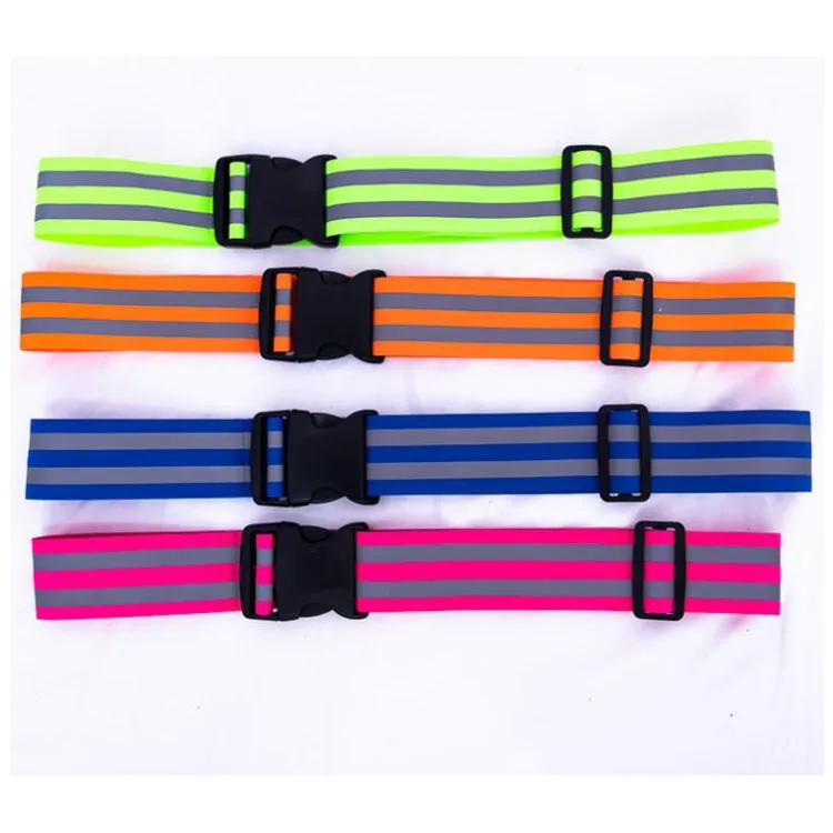 
fluorescent elastic yellow reflect ankle hand wrist strap for outdoor Safety 