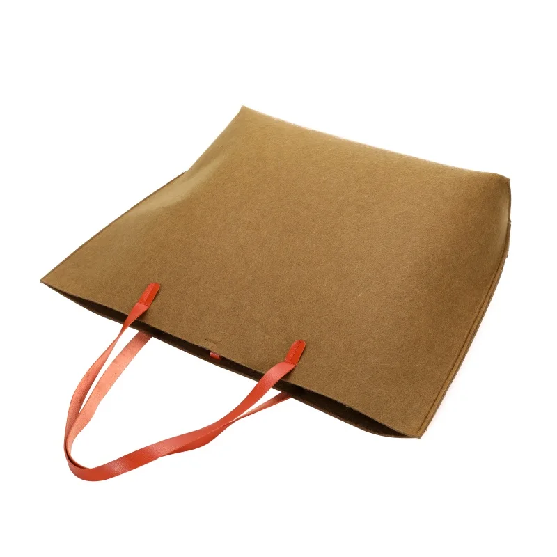 Large size 100% wool felt shopping tote bag gift bag fashion handbag shoulder bag