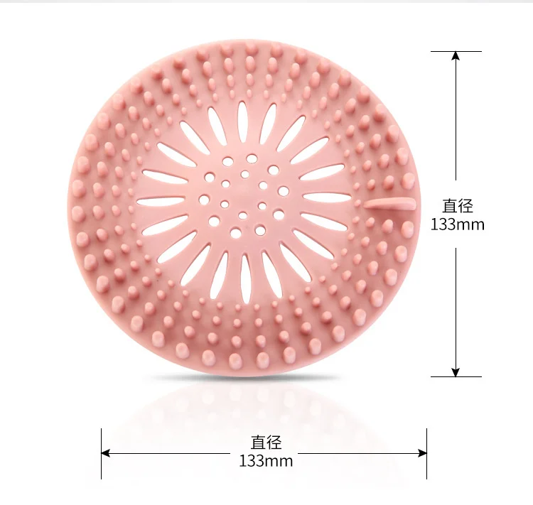 Silicone Hair Catcher Shower Drain Cover Protector Bathtub Hair Stopper Strainer for Bathroom Tub Kitchen Sink Silicon Colanders