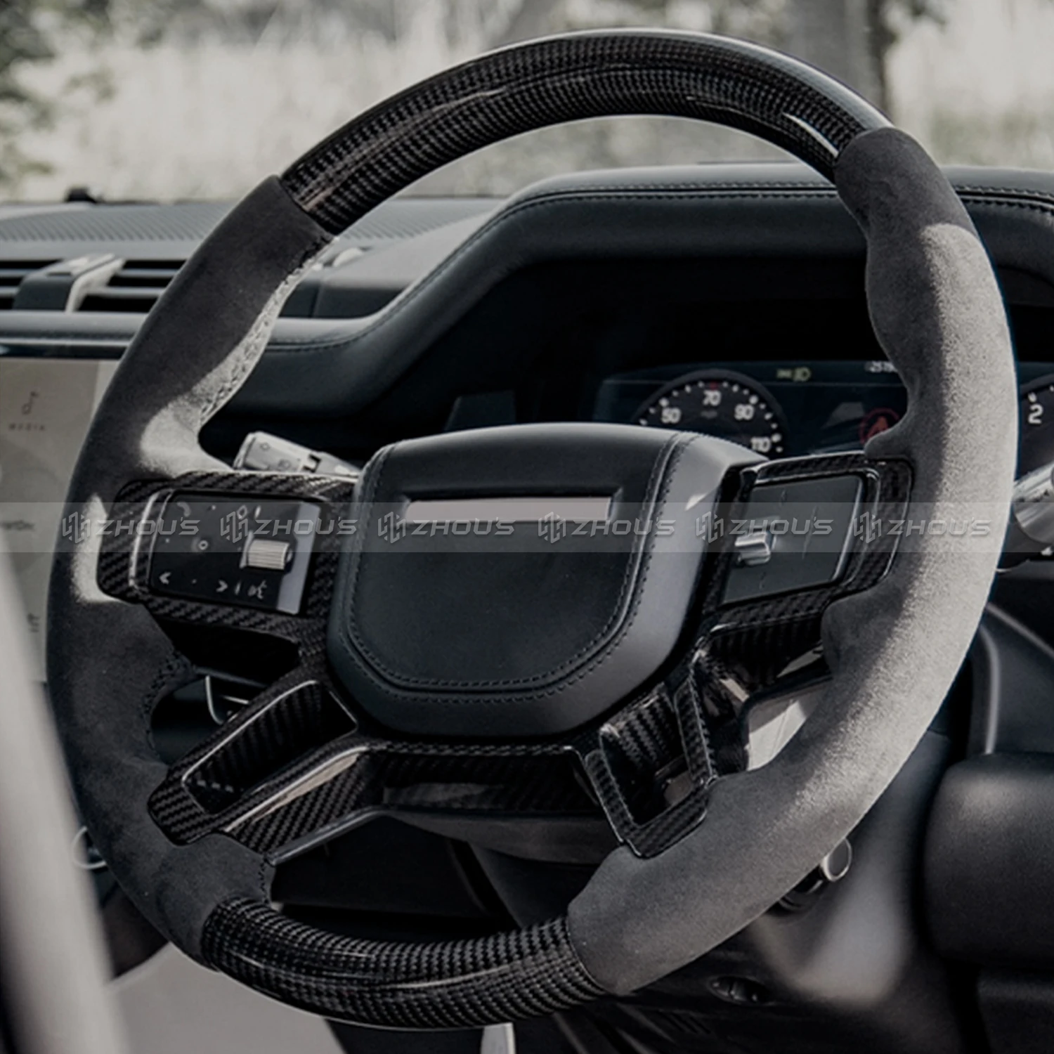 Автомобильные запчасти аксессуары автомобильные высокопроизводительные Кожаные чехлы на руль 4x4 из углеродного волокна с подогревом