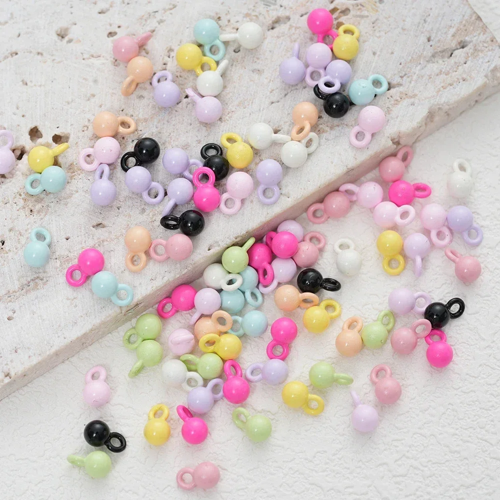 20pcs Alloy Solid Ball Pendant Metal Bead Pendants Round Ball for DIY Jewelry Making Earrings Bracelet Necklace