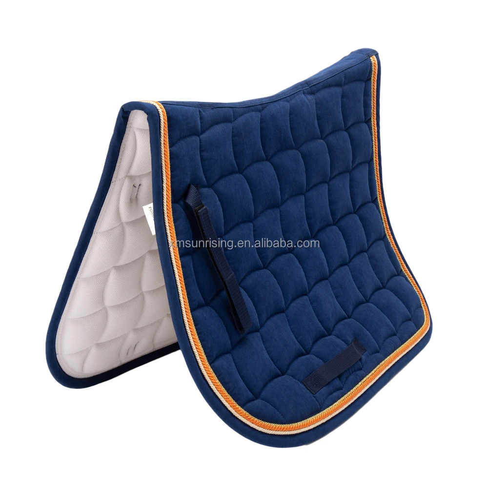 Customized Satin Fabric Dressage Horse Saddle Pad Set Western