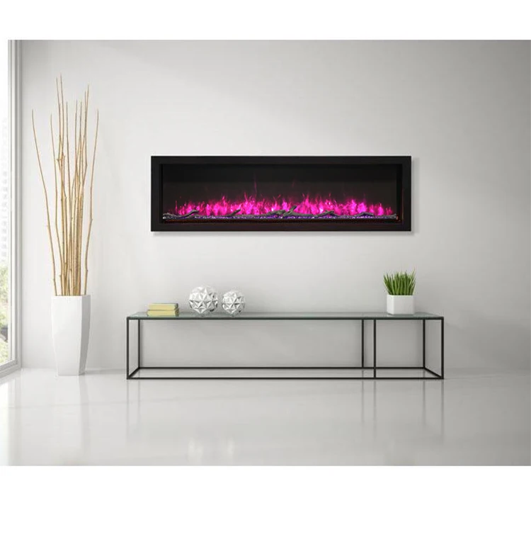 Factory Electric Log Burner Fireplace Insert 3D LED Flame Electric Fireplace for Living Room 40 50 60 72 inch