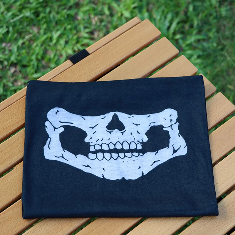 High Quality Outdoor Sport Seamless Skull Face Head Neck Custom Tube Bandana Custom Neck Gaiter