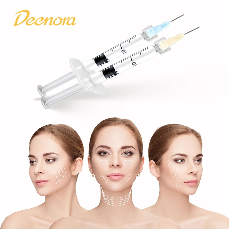 Deenora 1ml gel syringe manufacturer injection fine deep derm hyaluronic acid dermal filler for the face under eyes wrinkles