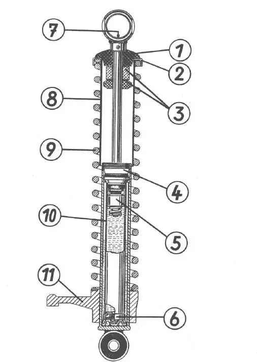 Задний амортизатор FORMZ ES TS ETZ 125-250 32-26. 010 32-26. 002 ETZ150 ETZ250 TS150 TS250