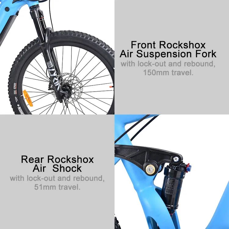 wholesale price bafang mid drive hidden battery electric mountainbike full suspension