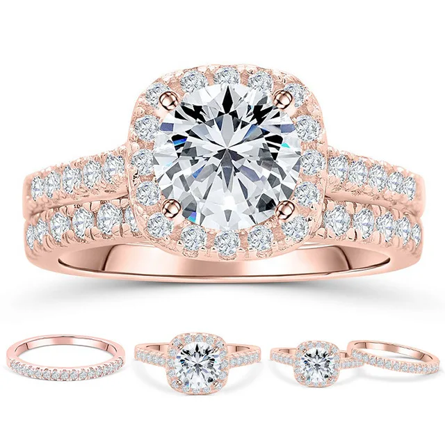  Anillos de compromiso плата 925 joyeria с украшением в виде кристаллов обручальное кольцо Стерлинговое Серебро Циркон