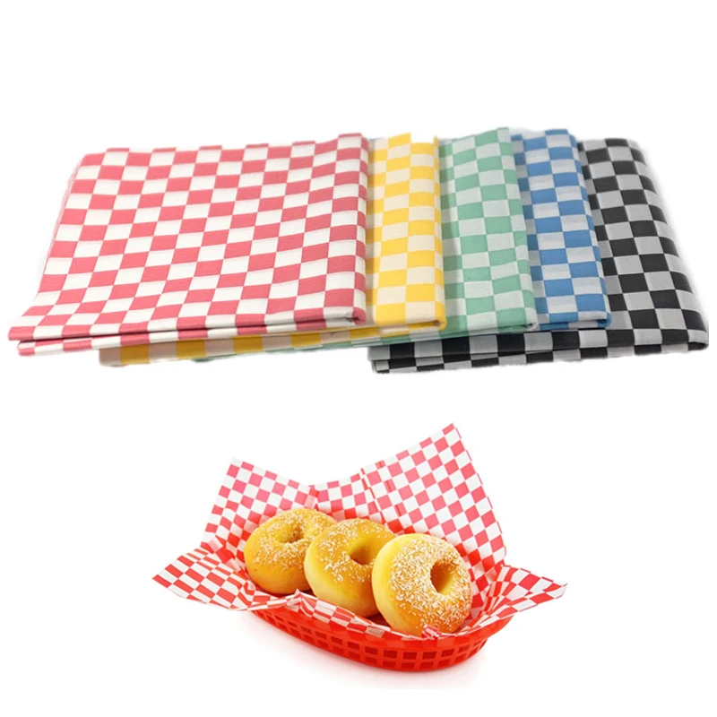 
custom logo colored printed grease proof bread packaging wax food wrapping paper 