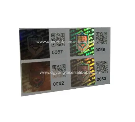 QR-код с номером на заказ 3d Голограмма наклейка против подделки лазерная этикетка