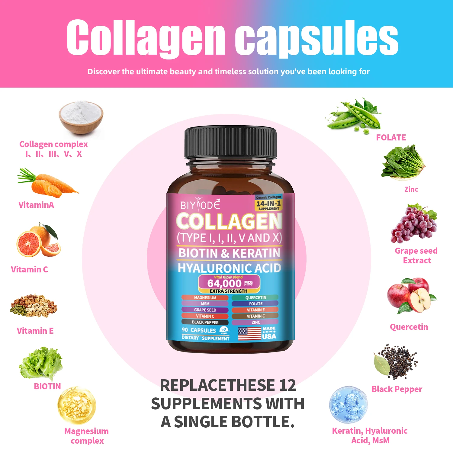 14 in 1 Collagen capsules