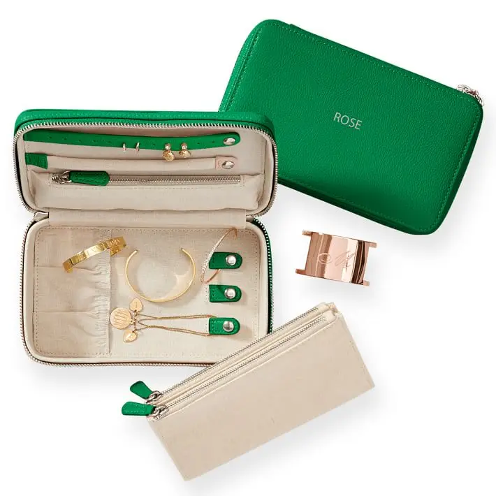 Hot Custom Pu Leather Portable Jewelry Case Small Travel Jewellery Organizer Storage Jewelry Box