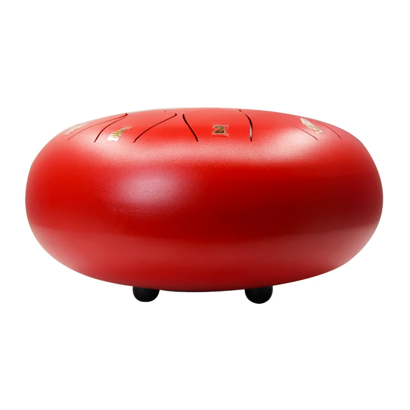 Hand Pan drum custom Logo Percussion Instrument Tongue Drums red for kids Mini Steel Tongue Drum 6 Inch 8 notes handpan