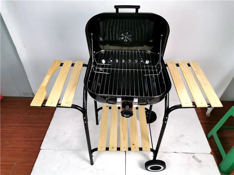
Square Outdoor Kitchen Trolly Bbq Barbeque Grills Charcoal 