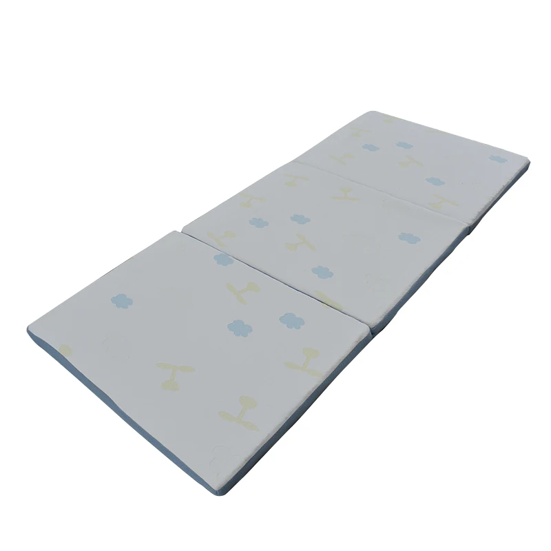 4D POE high polymer air fiber folding bed mattress anti-bedsore different density removable cover topper baby mattress