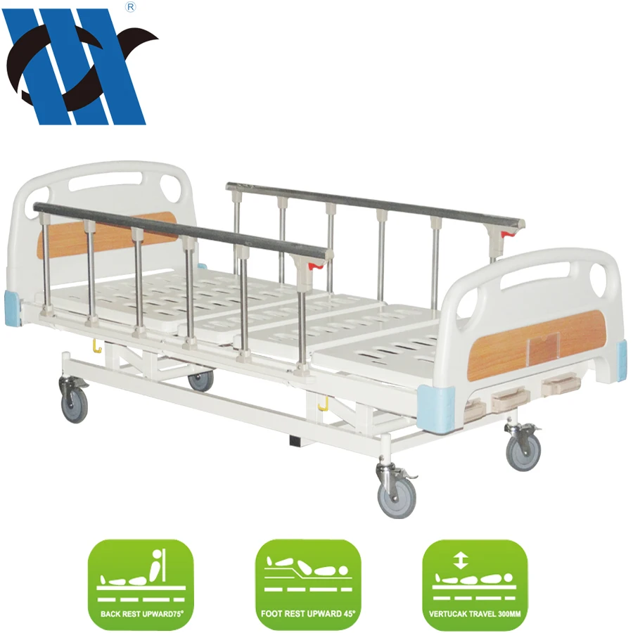 YC-T3611L(I) Hot selling hospital equipment 3-crank manual medical bed for