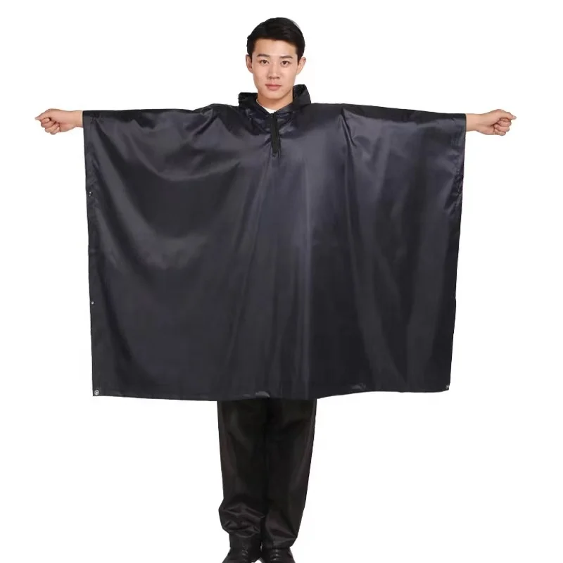 Hiking Camping Reusable Rain Ponchos with Hood & 1 Pouch for Adults